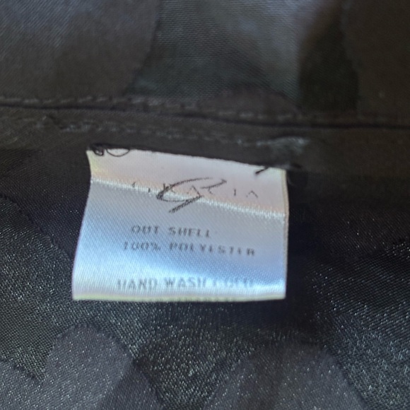 Garcia Women's Black Sheer Floral Blouse Bell Sleeves Peplum Ruffle Collar Large - Picture 6 of 6